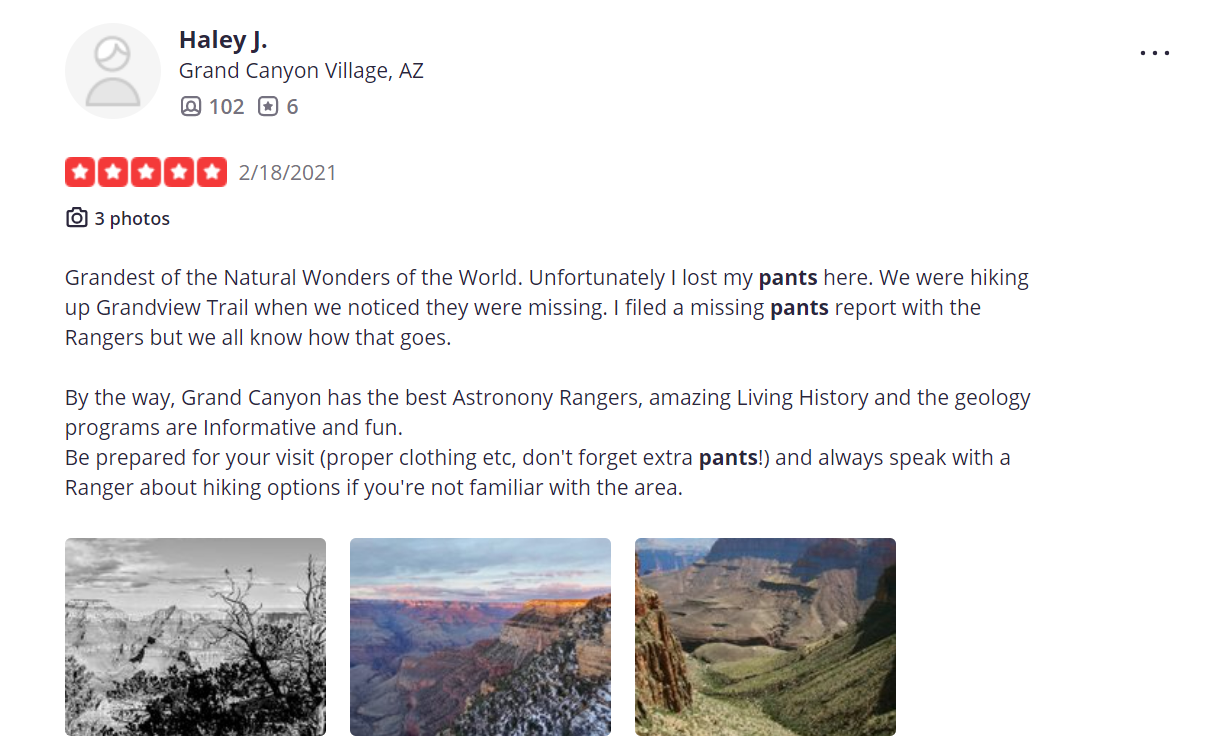 Grand Canyon Reviews